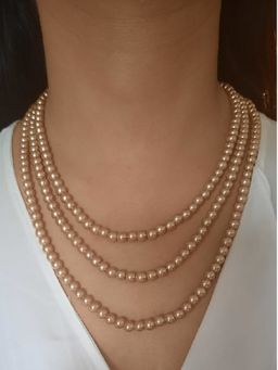 Estele - Gold Plated Elegant Three Layered Necklace for Women